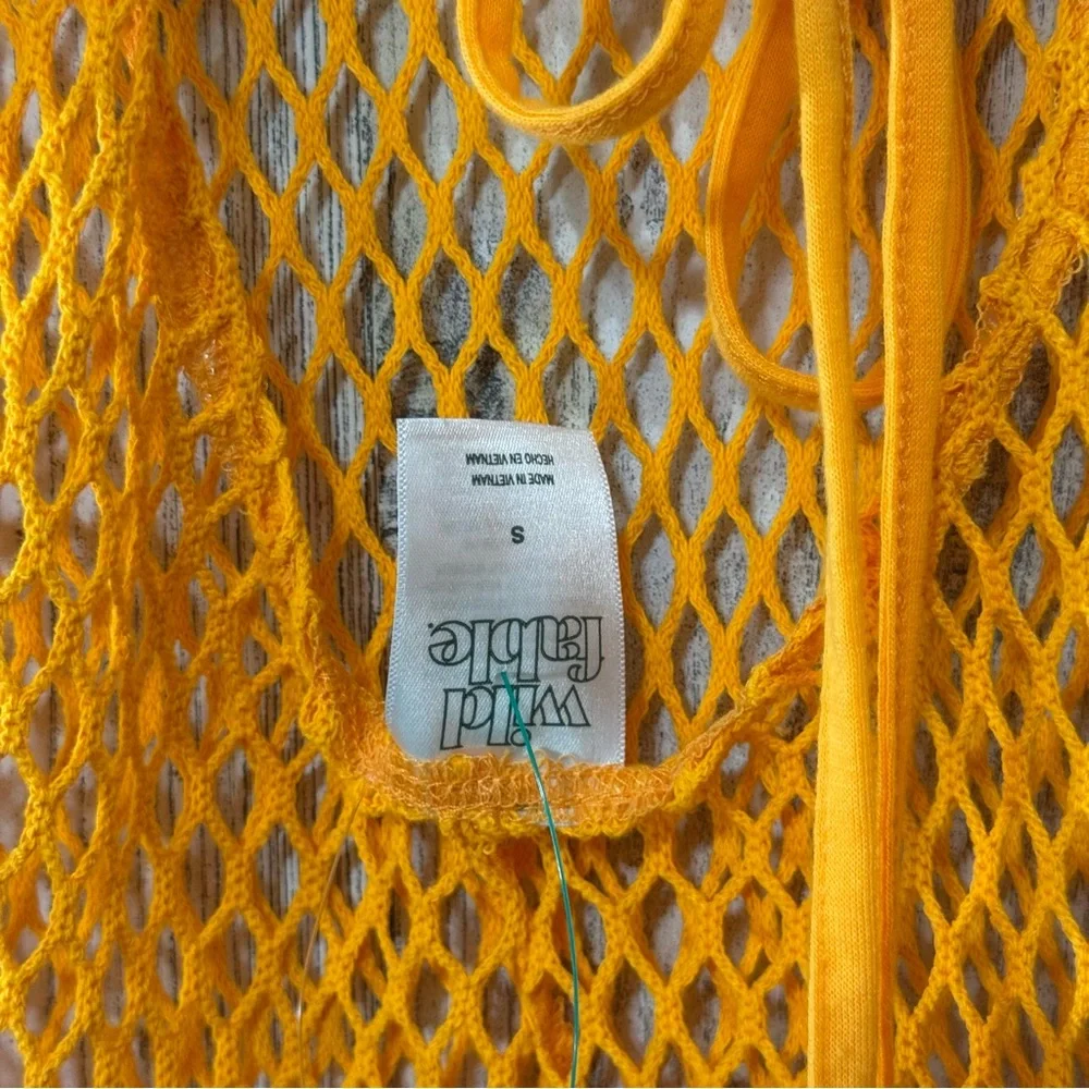 Wild Fable Bright Orange Mesh Coverup
